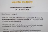 X. Plzeňské dny  urgentní medicíny 24. – 25. února 2022